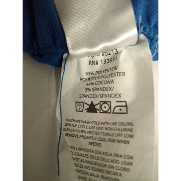 WonderWink Men's Wonder Tech Blue Clinical Scrubs Pants with Elastic Waist - Picture 4 of 4